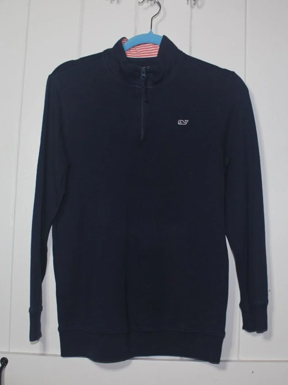VINEYARD VINES KIDS PULL OVER I/4 ZIP IN NAVY SZ KIDS XL (20) OR MENS XS